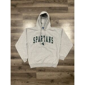 Vintage Michigan state sweatshirt size small gray hoodie msu college university